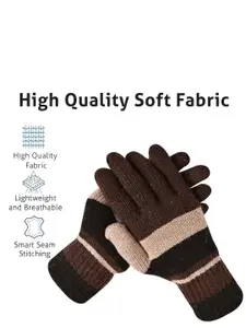 LOOM LEGACY Men Striped Acrylic Winter Gloves