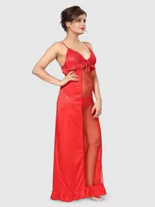 Be You Women Satin Maxi Nightdress