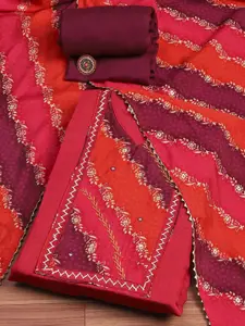 Biba Floral Embroidered Unstitched Dress Material