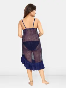 Be You Solid Satin Maxi Nightdress With Robe