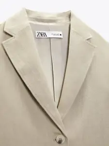 ZARA Women Beige Blazers