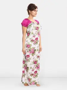 Be You Women Printed Maxi Nightdress