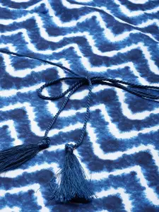 Sztori Plus Size Chevron V-Neck Short Kurti