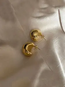VAGHBHATT Gold Plated Stainless Steel Classic Studs Earrings
