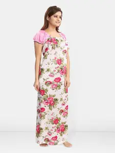 Be You Women Printed Maxi Nightdress