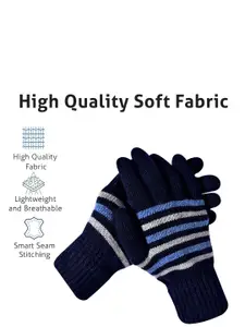 LOOM LEGACY Men Striped Winter Gloves