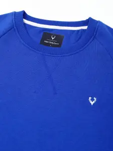 Allen Solly Men Solid Round Neck Cotton Pullover Sweatshirt