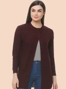 CLAPTON Self Design Woollen Button Shrug