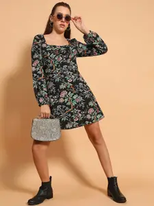 Oxolloxo Women Floral Printed Fit & Flare Dress