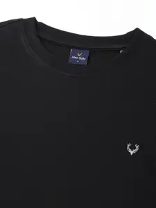 Allen Solly Men Solid Round Neck Cotton T-shirt