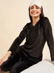 Sweet Dreams Women Solid Kurti Pyjama Set Night suit