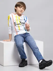 Monte Carlo Boys Printed Hooded Cotton Sweatshirt