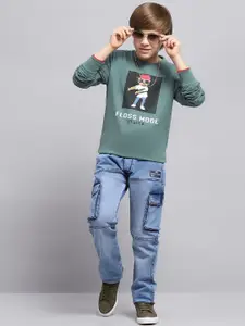 Monte Carlo Boys Graphic Printed Cotton Sweatshirt