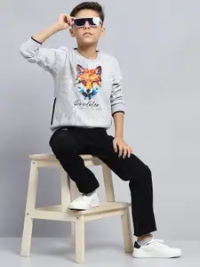Monte Carlo Boys Printed Cotton Pullover Sweatshirt