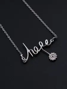 House of Aadyaa 92.5 Sterling Silver Hope Pendant Chain