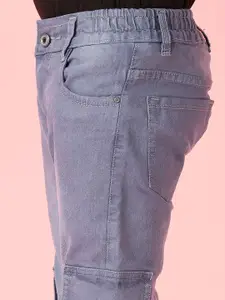 V-Mart Boys Regular Fit Light Fade Stretchable Cargo Jeans