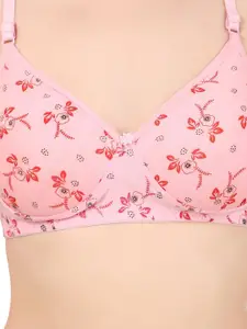 Piylu Women Pack of 3 Everyday Floral Printed Full Coverage Lightly Padded  Bra