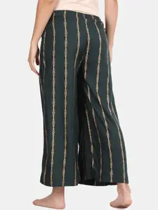 Kryptic Striped Printed Flared Lounge Pants