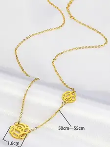 MYKI Gold-Plated Stainless Steel Statement Necklace