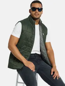 METTLE Men Mock Collar Solid Casual Padded Jacket