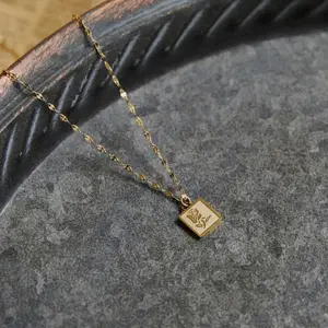 MYKI Gold-Plated Contemporary Pendant with Chain