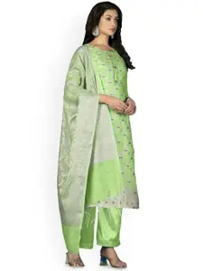 Maroosh Geometric Woven Design Beads and Stones Unstitched Dress Material