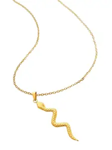 MYKI Gold-Plated Stainless Steel Contemporary Pendant With Chain