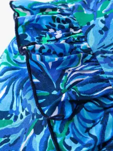 CrayonFlakes Girls Floral Printed Pure Cotton Top with Palazzos