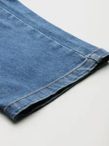 Sztori Men Plus Size Slim Tapered Fit Mildly Distressed Light Fade Stretchable Jeans