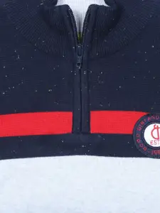 Gini and Jony Boys Acrylic Colourblocked Pullover Sweaters