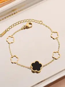 MYKI Gold-Plated Stainless Steel Opal Wraparound Bracelet