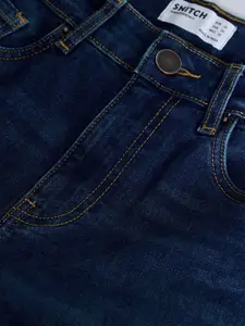 Snitch Men Classic Light Fade Slim Fit Stretchable Jeans