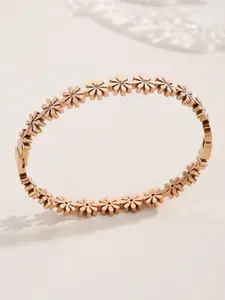 MYKI Rose Gold-Plated Stainless Steel Kada Bracelet