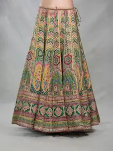 Samyukta Singhania Embellished Beads and Stones Banarasi Silk Ready to Wear Lehenga Choli