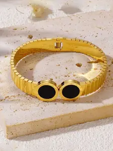 MYKI Gold-Plated Stainless Steel Kada Bracelet