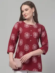 Trend Level Women Floral Printed Short Kurti