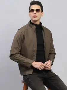 Monte Carlo Men Mock Collar Solid Casual Padded Jacket