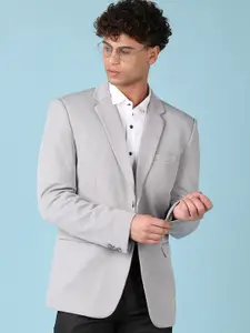 V-Mart Notched Lapel Collar Single Breasted Blazer