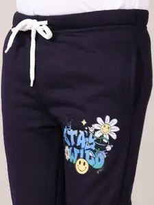 V-Mart Boys Graphic Printed Cotton Mid Rise Joggers