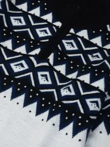 Gini and Jony Boys Acrylic Fair Isle Printed Turtle Neck Long Sleeves Pullover Sweaters