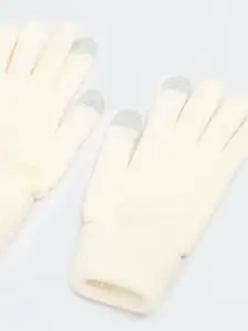 max Women Patterned Acrylic Biking Gloves