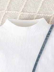 INCLUD Girls Self design Top with Trousers