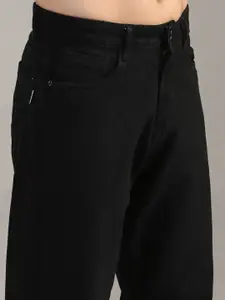 DI LUSSO Men Cotton Mid-Rise Wide Leg Jeans