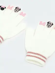 max Girls Striped Winter Gloves