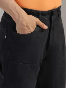 DI LUSSO Men Mid-Rise Wide Leg Low Distress Jeans