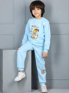 Cutiekins Boys Pure Cotton Printed Sweatshirt & Joggers Clothing Set