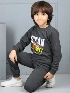 Cutiekins Boys Graphic Print Cozy Tracksuit