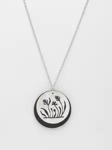 Anouk Silver-Plated Circular Shaped Pendants with Chains