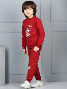 Cutiekins Boys Printed Sweatshirt & Joggers Clothing Set