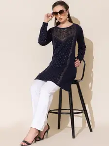 Anouk Floral Printed Regular Straight Short Kurti